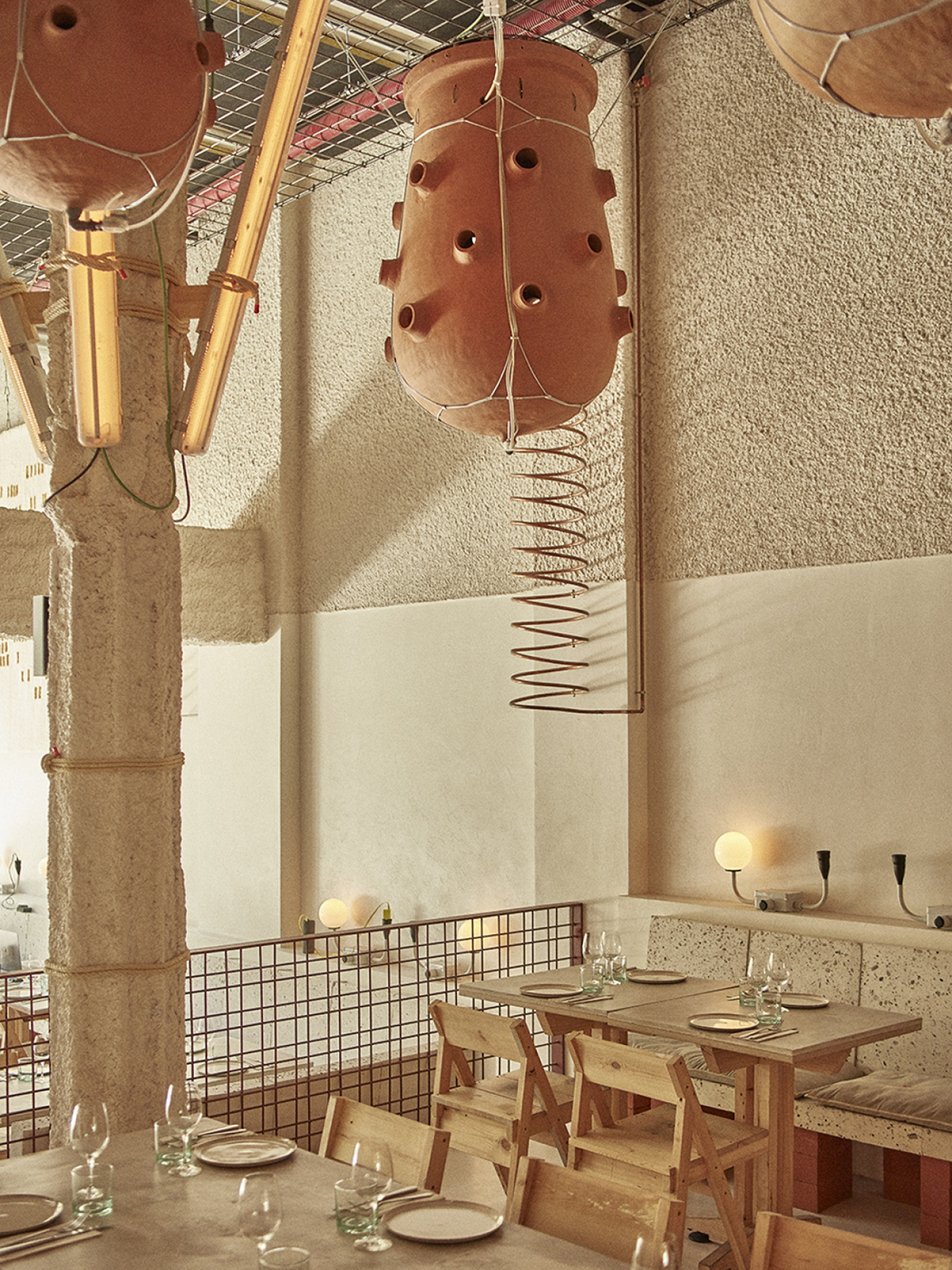 Almost every part of this Madrid restaurant is made from recycled materials