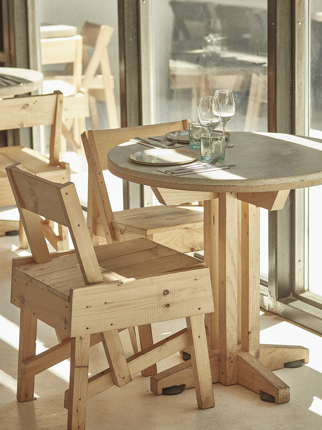 Almost every part of this Madrid restaurant is made from recycled materials