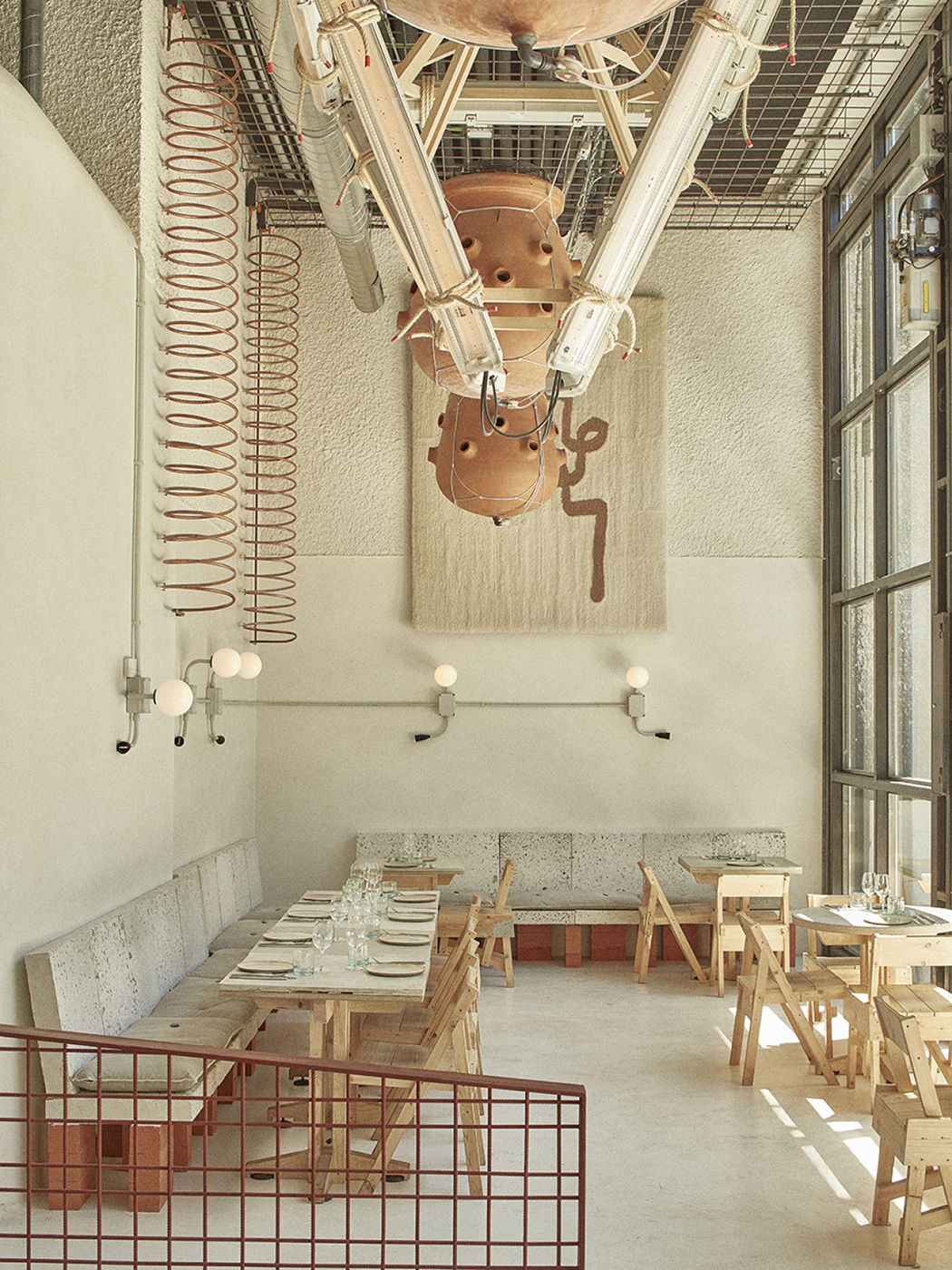 Almost every part of this Madrid restaurant is made from recycled materials