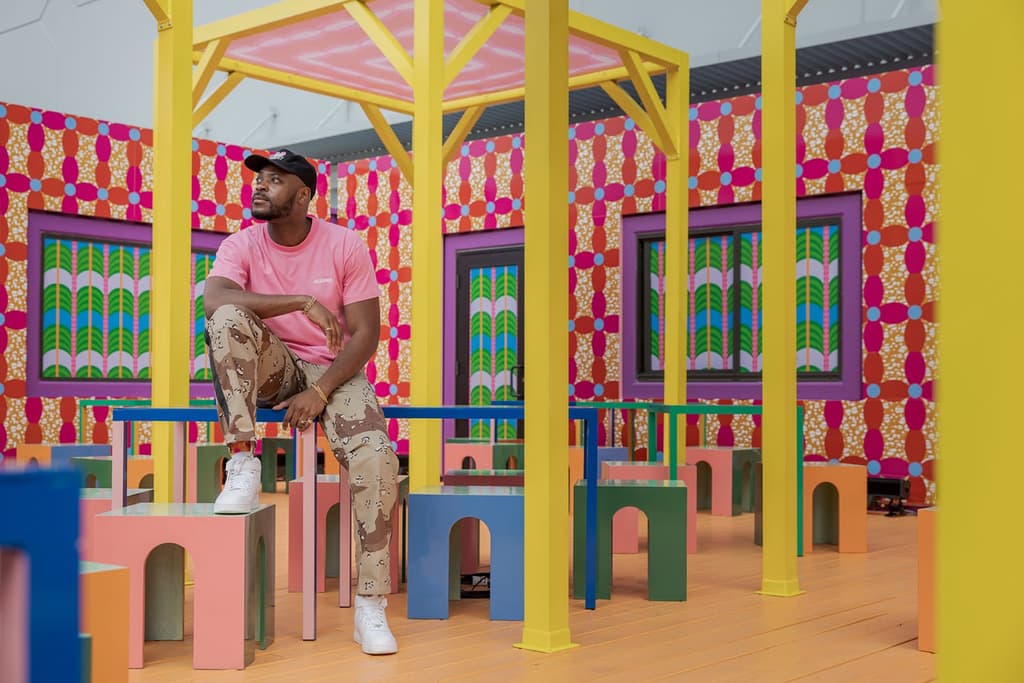 Yinka Ilori transforms Superblue Miami's cafe into a kaleidoscopic wonderland