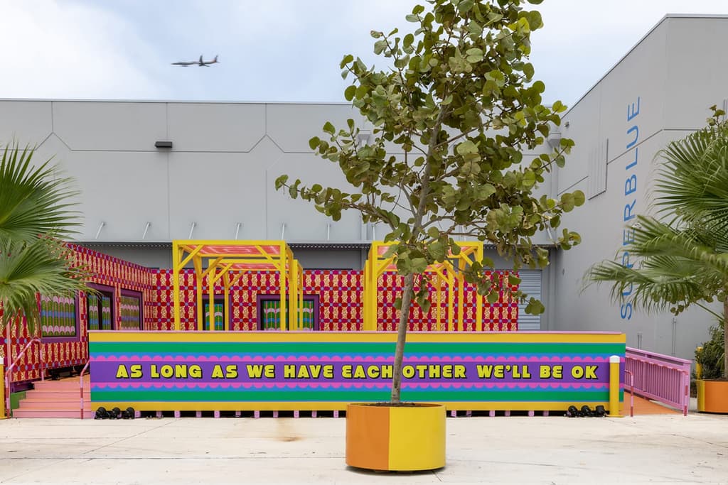 Yinka Ilori transforms Superblue Miami's cafe into a kaleidoscopic wonderland