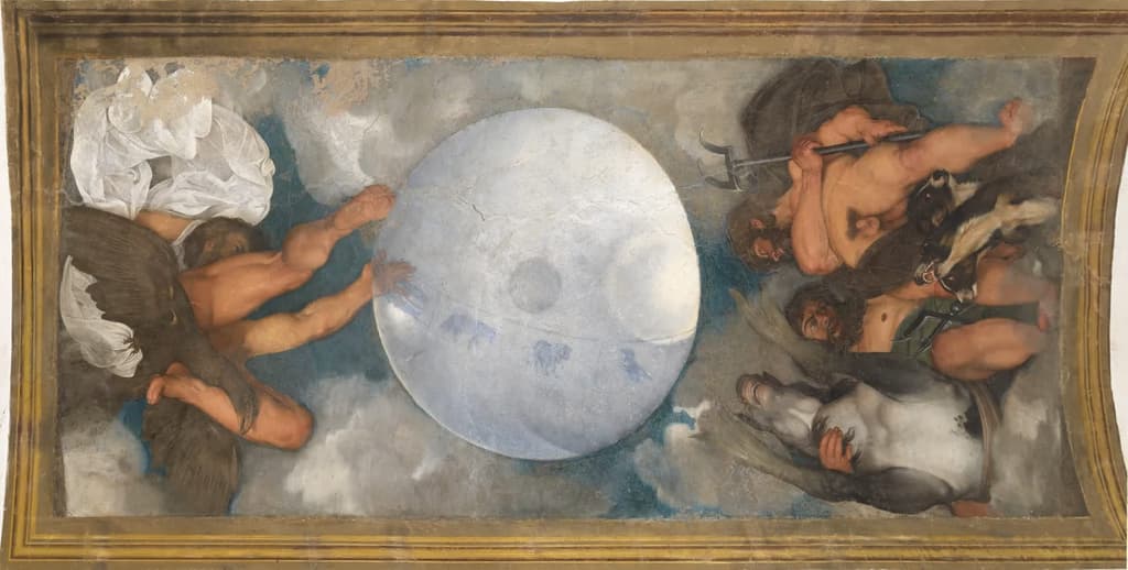 Villa Aurora's Michelangelo Merisi di Caravaggio ceiling fresco is the only one thought to be in existence. Photography: Mondadori Portfolio