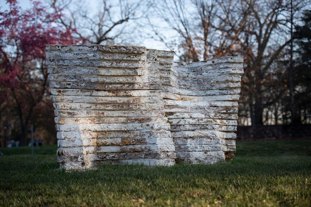 Leftover lumber and mycelium are the stars of this bio-build exhibition