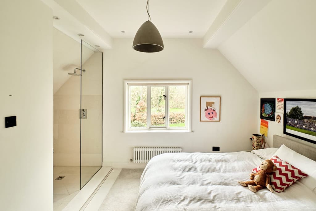 There are four bedrooms on the first floor, each with its own en suite