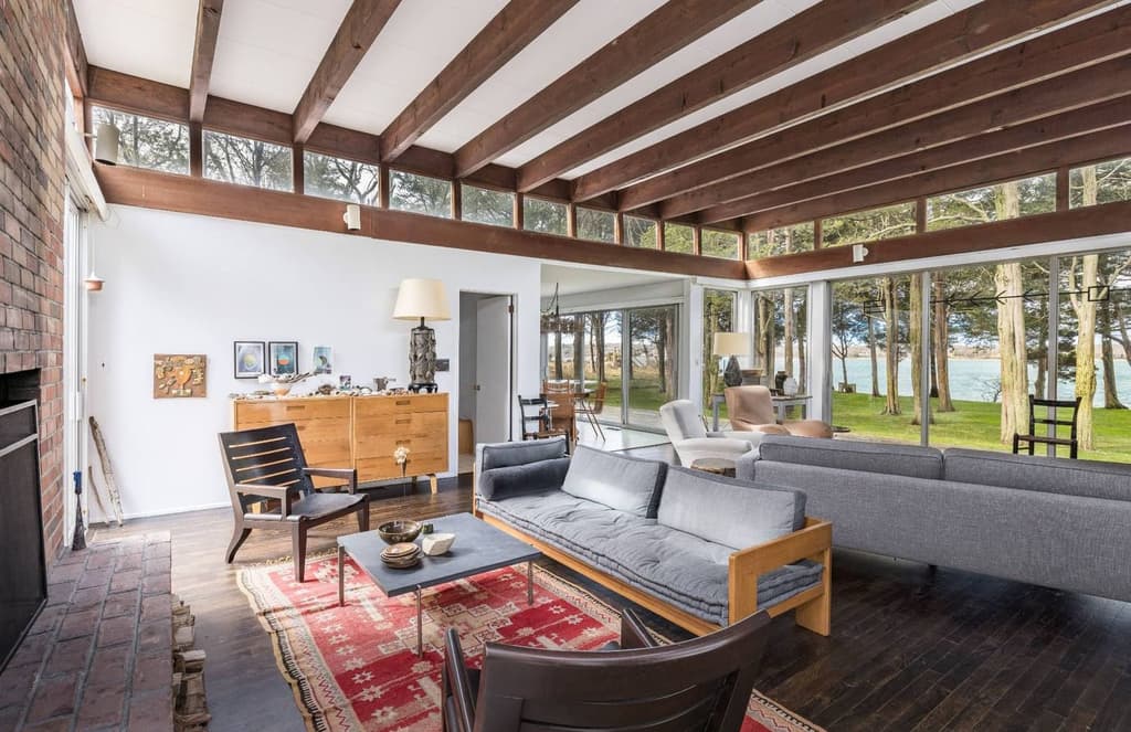 Waterfront East Hampton home designed by a Frank Lloyd Wright acolyte asks $4.495m