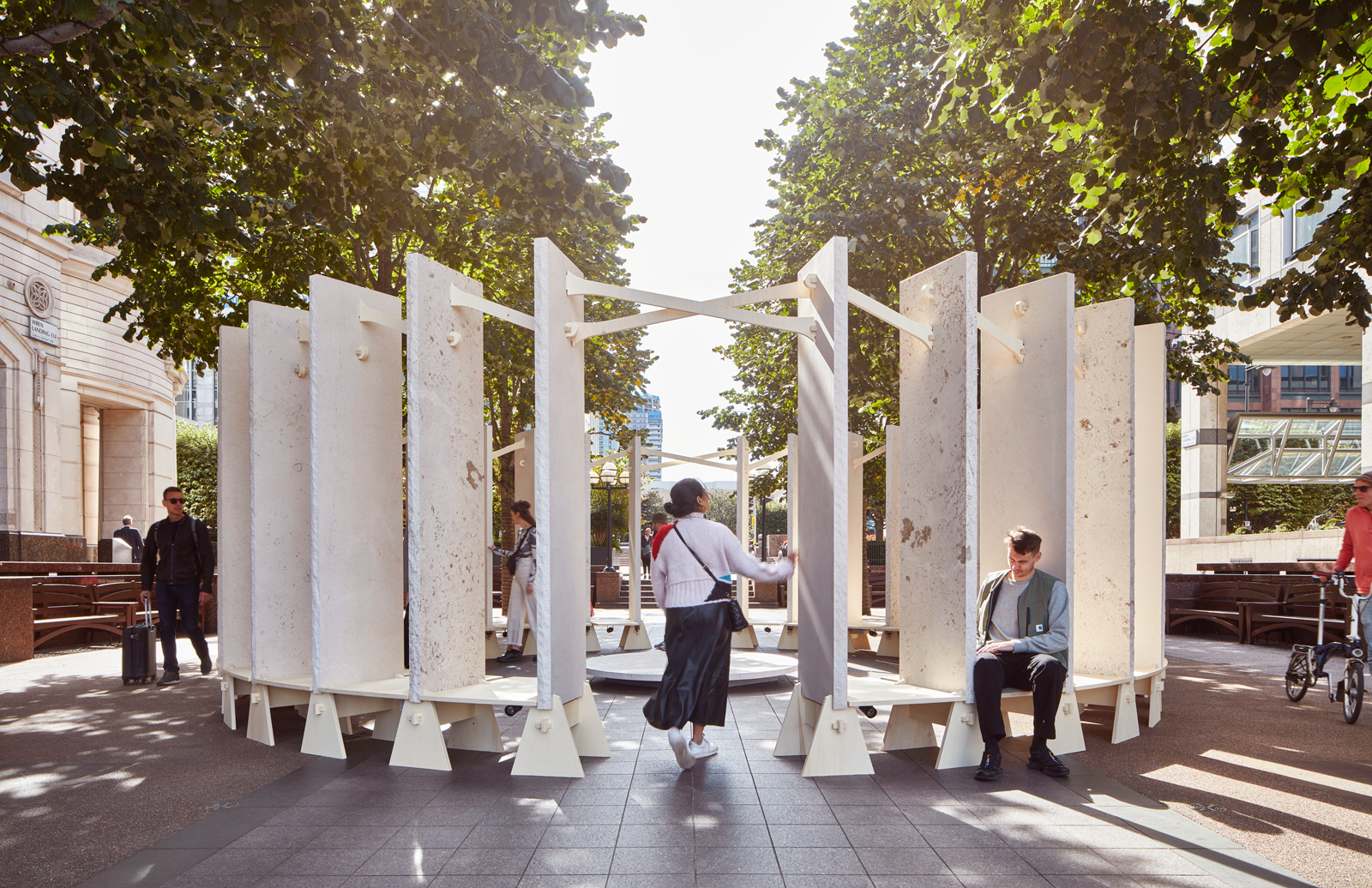 A Jurassic stone circle is a modern sanctuary for Canary Wharf