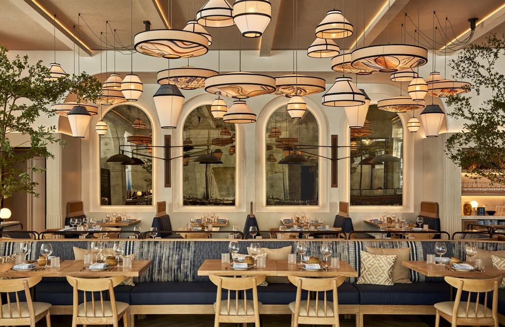 The interiors of New York’s Zaytinya are like a mini-trip to the Med