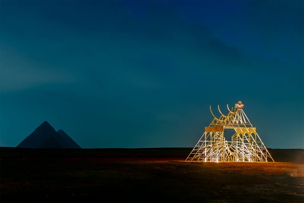 The Pyramids of Giza form the backdrop for a new AR art show - The