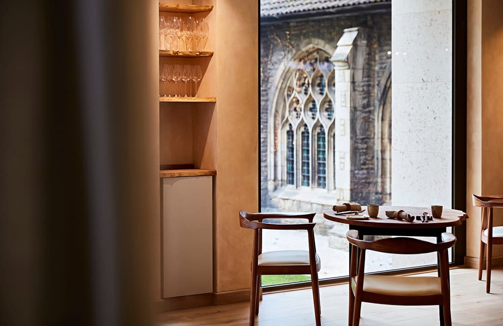 The interiors of London restaurant St Barts evoke Smithfield's medieval past