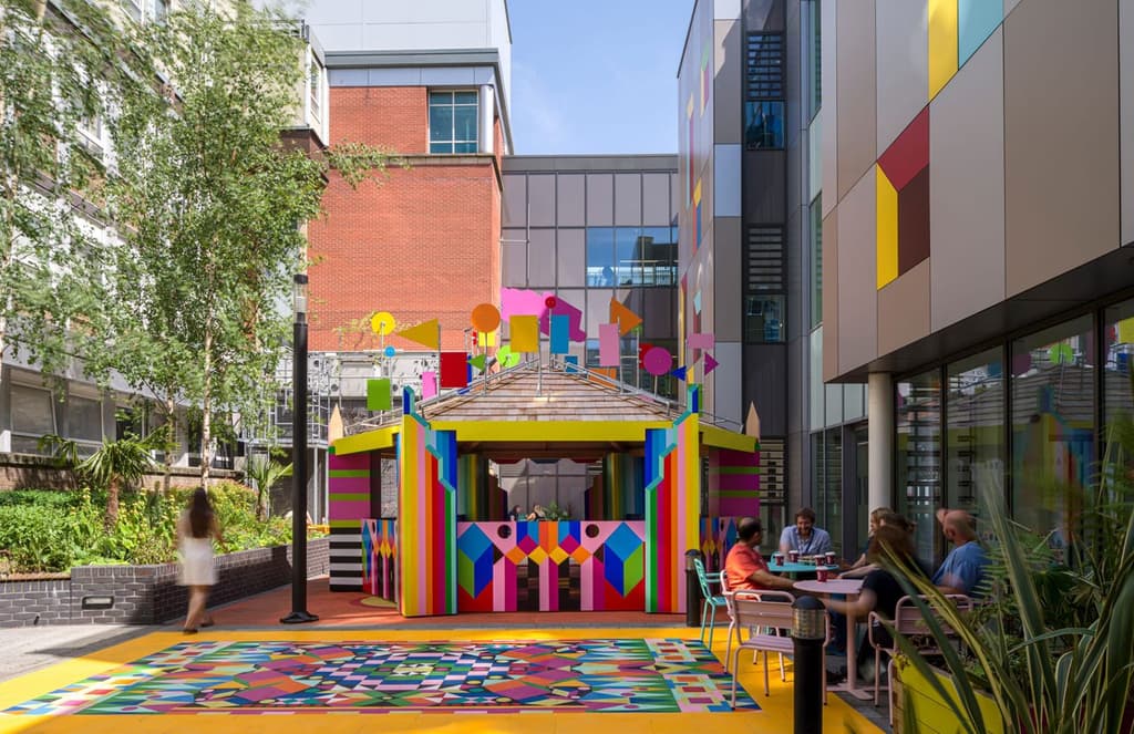 Morag Myerscough's Joy Garden dazzles at Sheffield Children's Hospital