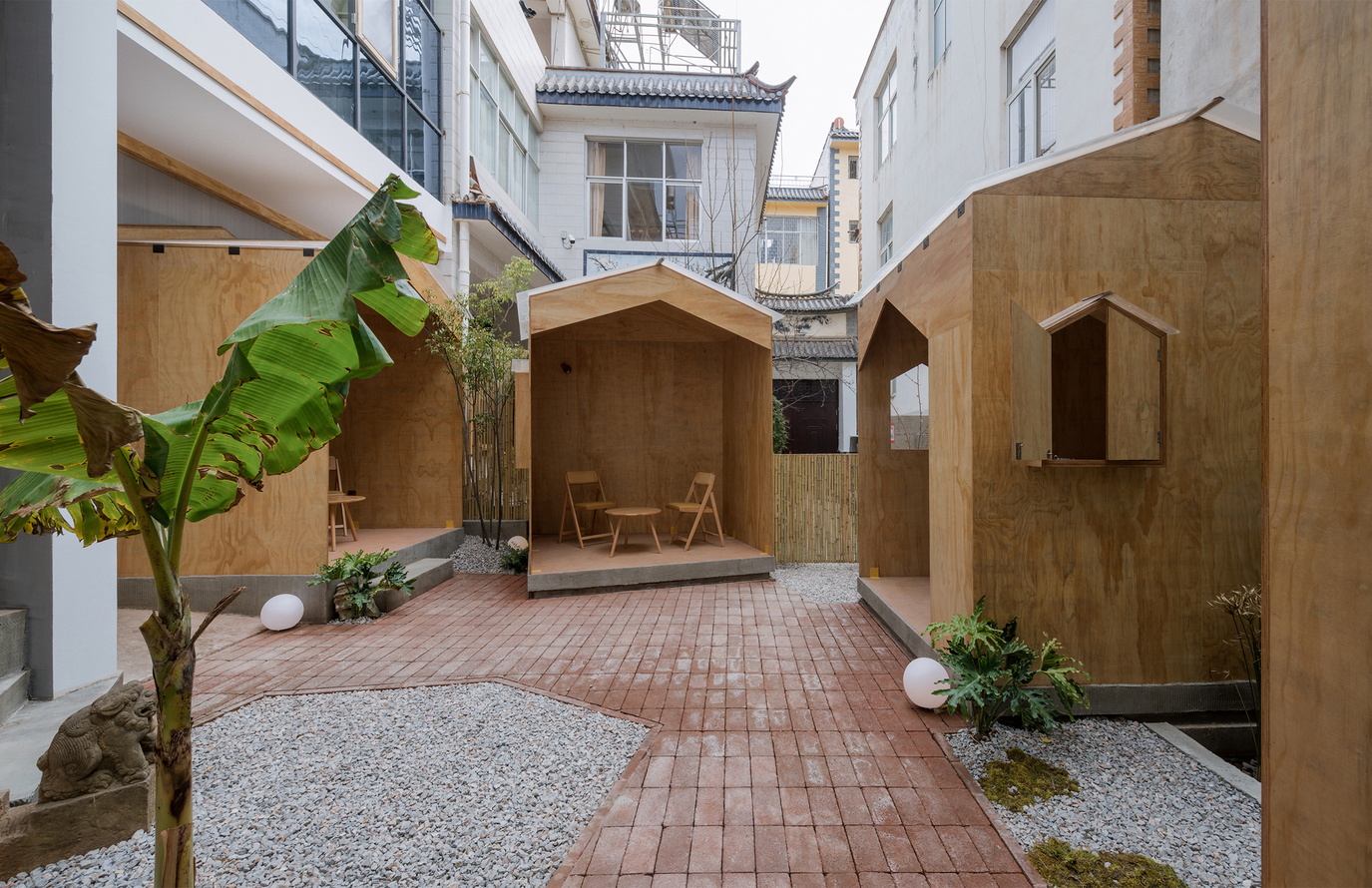 This Yunnan Province coffee shop is laid out like a mini village