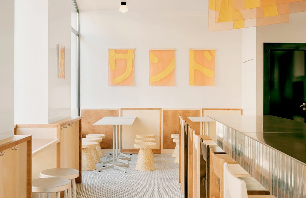 Geneva burger bar Sando has airy Japanese-inspired interiors