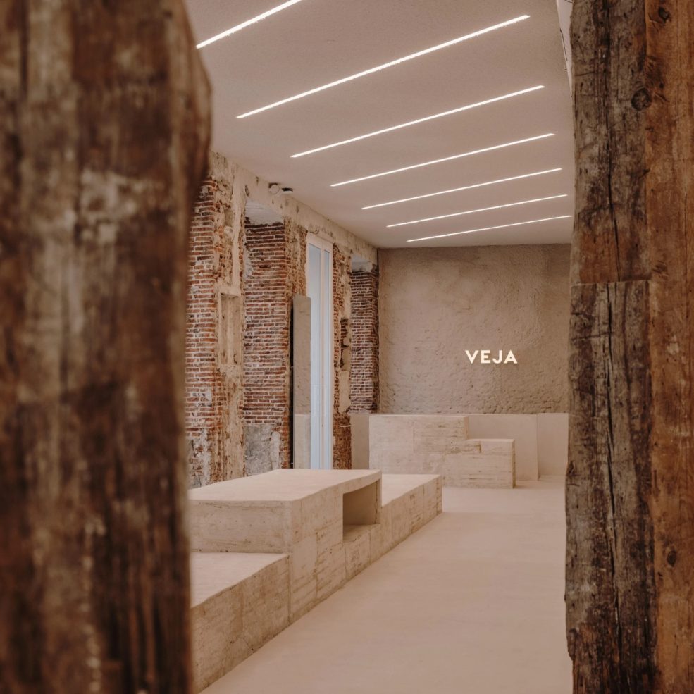 Veja’s Madrid store takes 'undone' design to the next level The Spaces