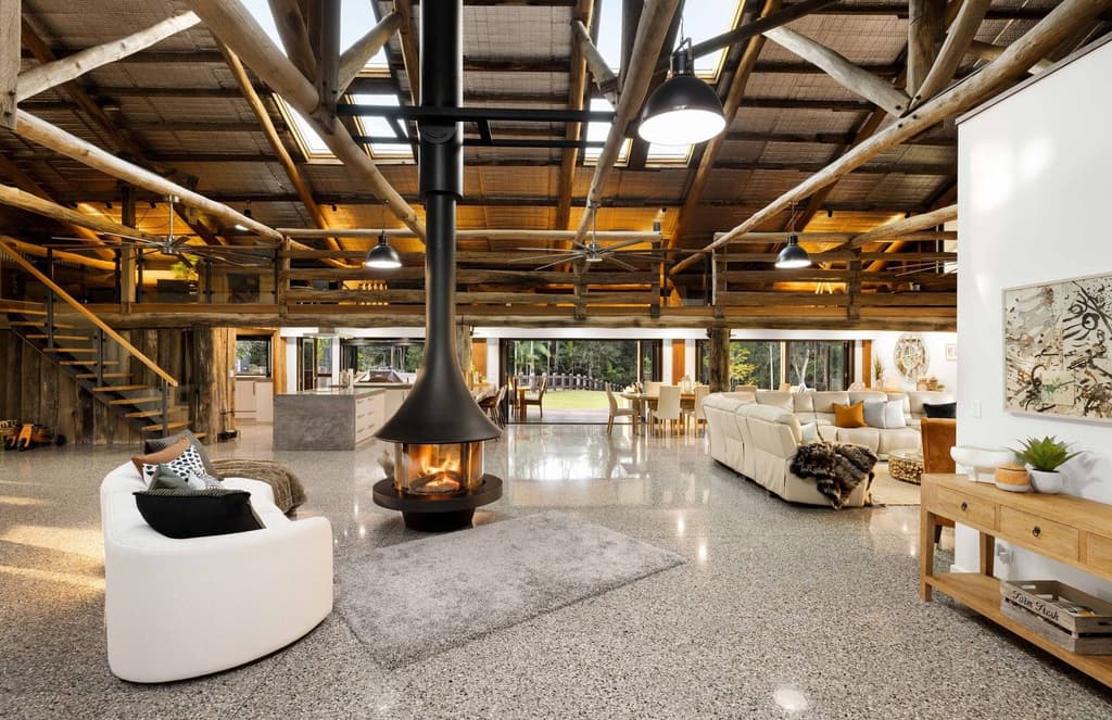 A modern barn conversion heads to auction in the Gold Coast Hinterland