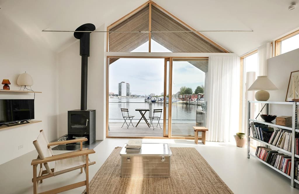 This Copenhagen houseboat is a floating 'Japandi' haven