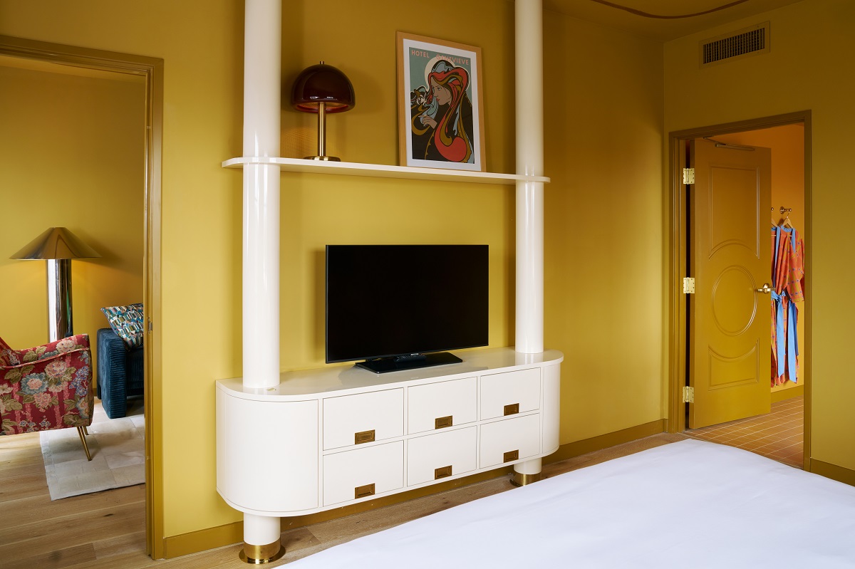 Louisville’s Hotel Genevieve offers rooms that are dipped in colour and