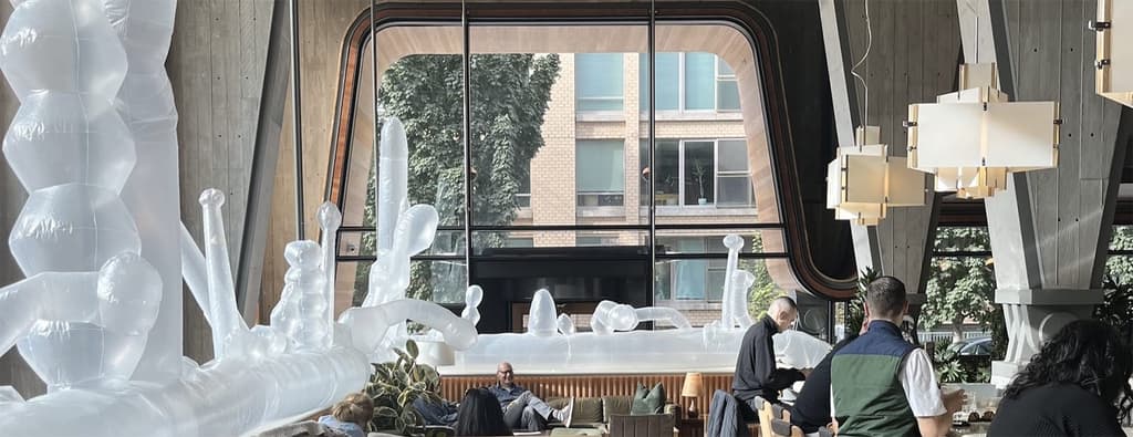The interior of the Ace Hotel Toronto will host an inflatable playground by Studio Rat
