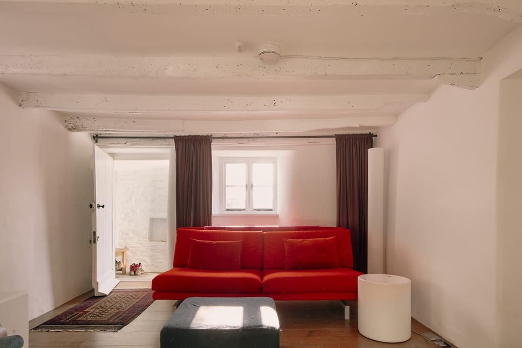 The living room.