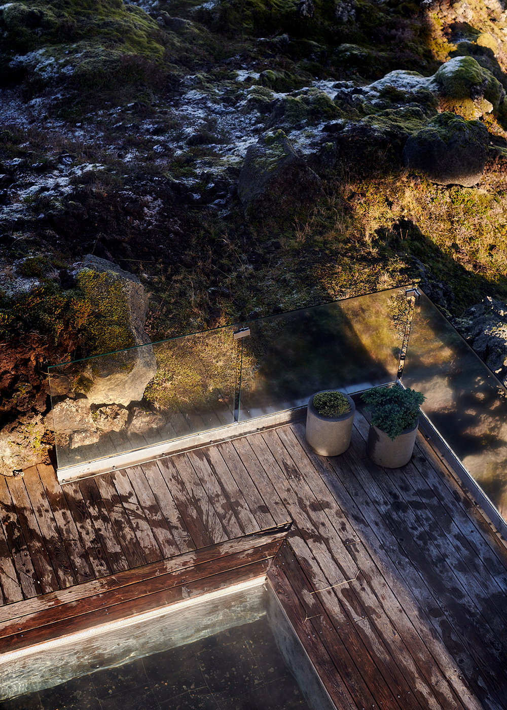 There's a geo-thermal pool beneath the hotel where guests can relax and stargaze.