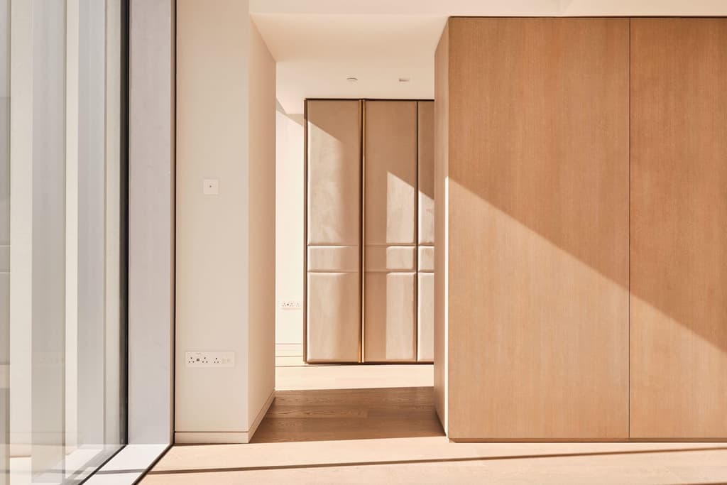 Bespoke joinery and natural materials are used for the interior fit out