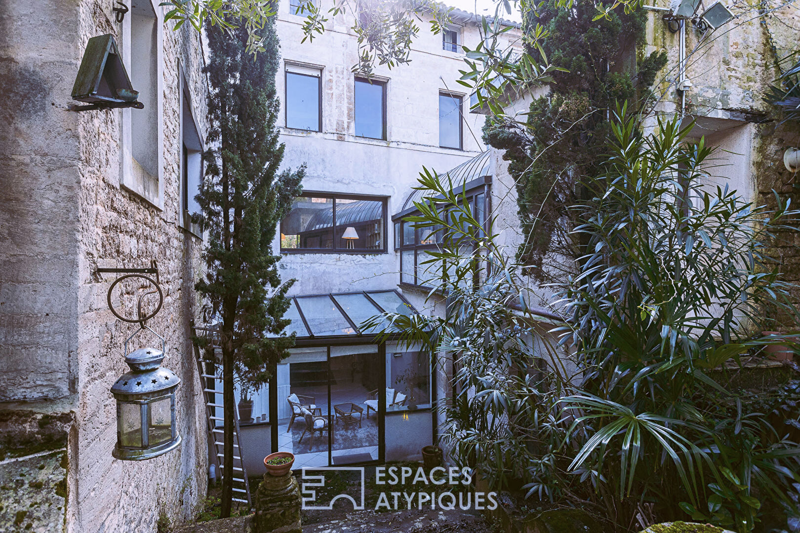 Glass roofed garden room