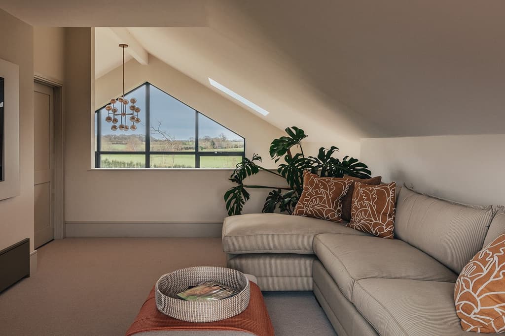 An upstairs sitting room/family room