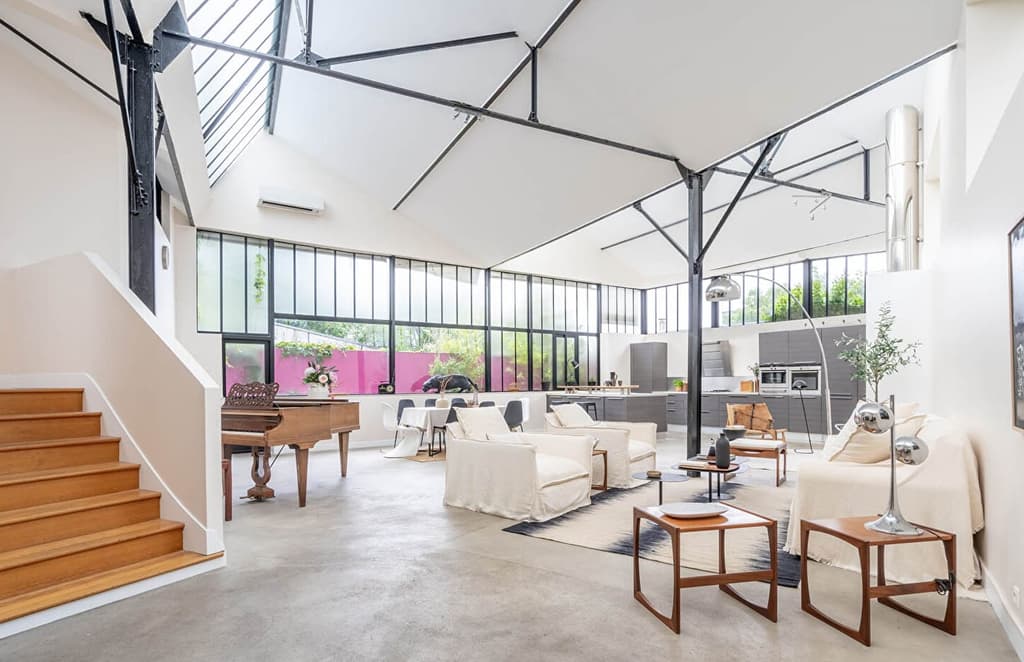 Inside an elegant industrial loft in Paris’s Montreuil