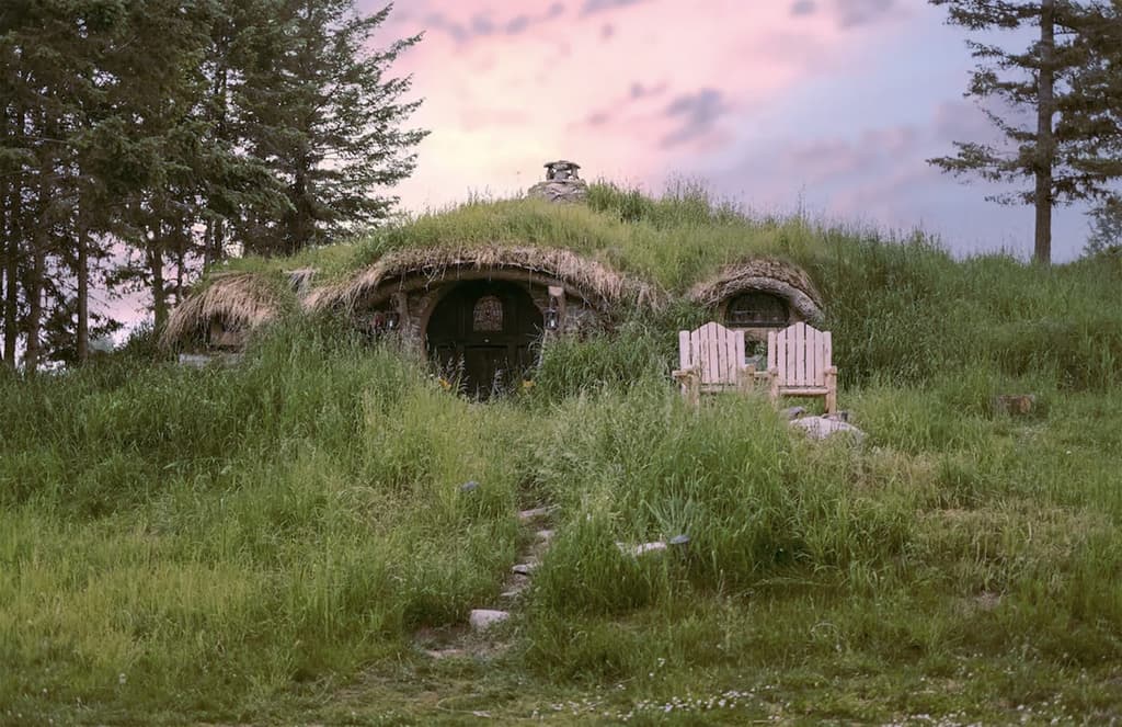 This BC ranch comes with a real-life hobbit house