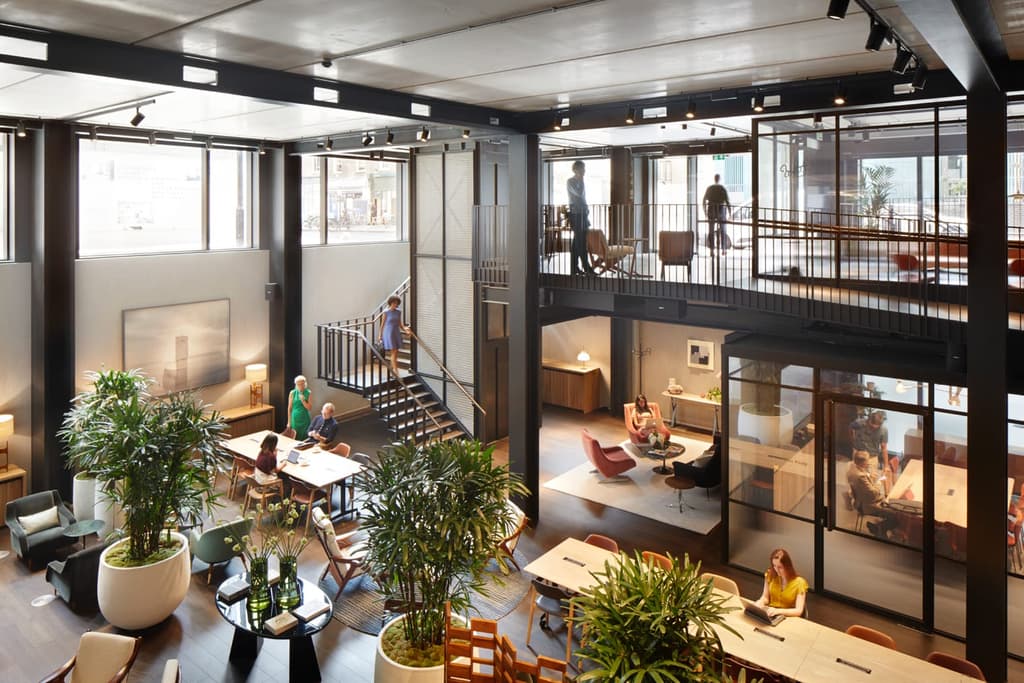 Derwent's DL/78.W1 at 80 Charlotte Street in Fitzrovia is infused with industrial design and arranged over two floors, with a double-height space at its centre. Courtesy Derwent