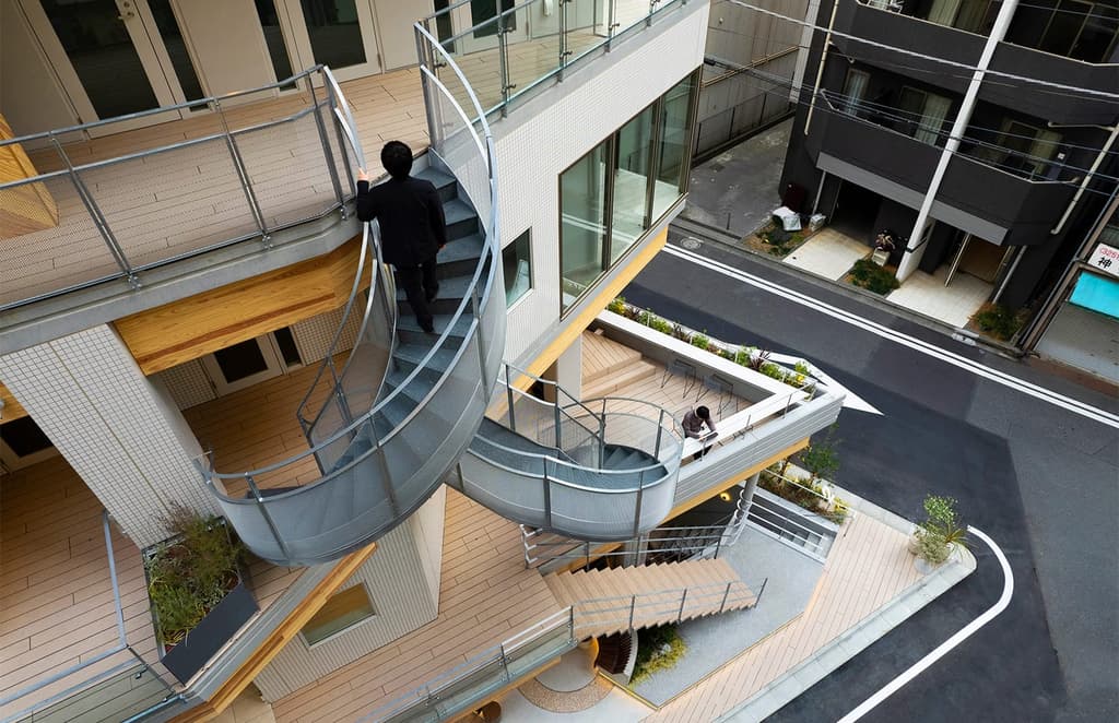 This Tokyo coworking space has an exoskeletal design
