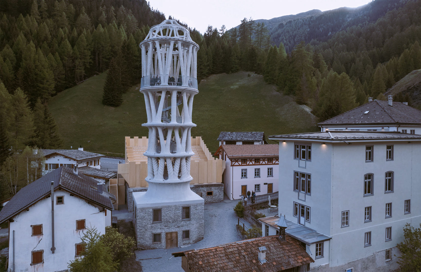 The world’s tallest 3D-printed tower opens to tours in the Swiss Alps