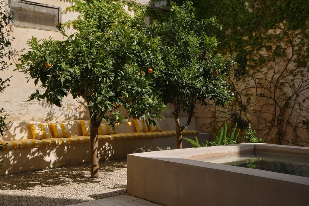 The courtyard pool