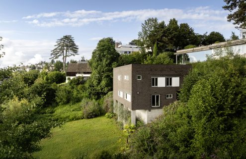 On Lake Zurich, an introverted house has outgoing views