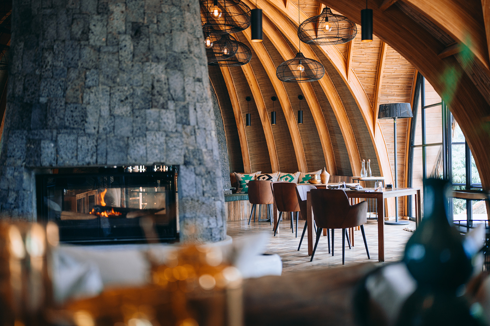 Explore a design-led eco-lodge in Rwanda’s Virunga Mountains