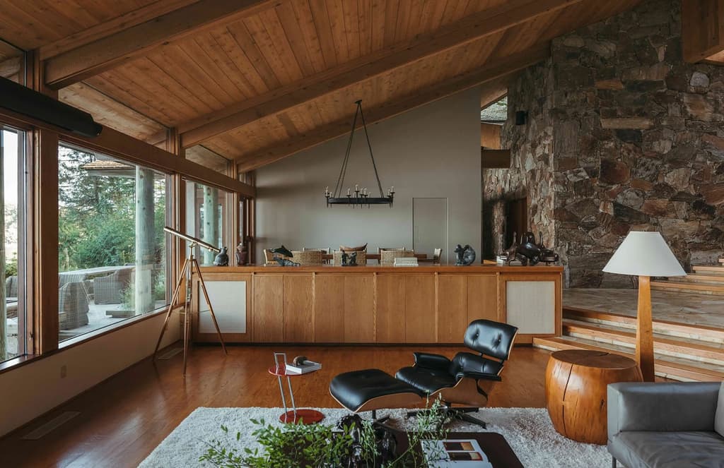 This 'Vancouver School' property has an ocean-view pool