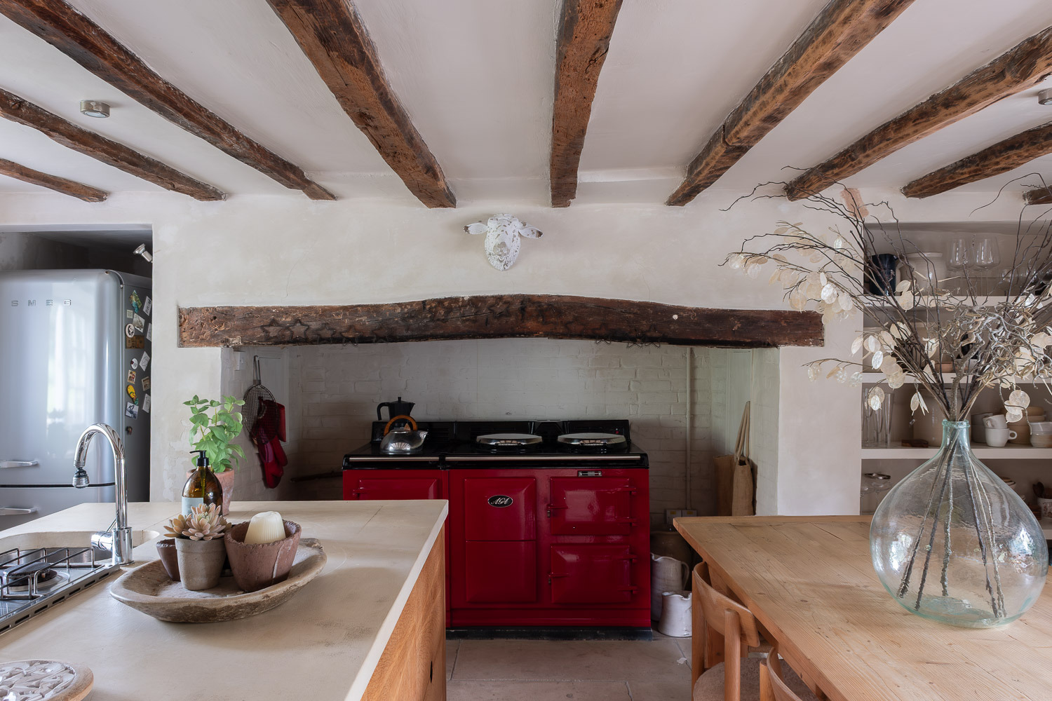 In the South Downs, a 17th-century flint cottage offers a quiet life