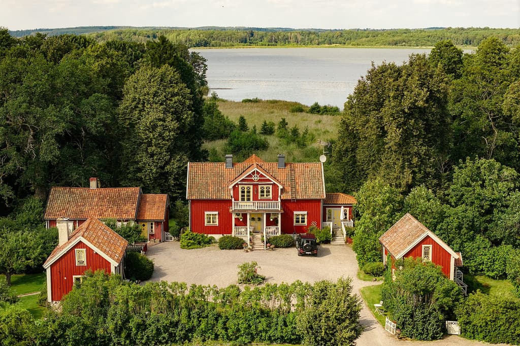 An archetypal Swedish farm hits the market outside Stockholm
