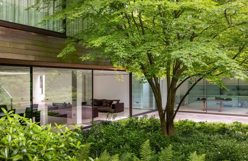 Commune with the elms at this Hampstead home enveloped in glass