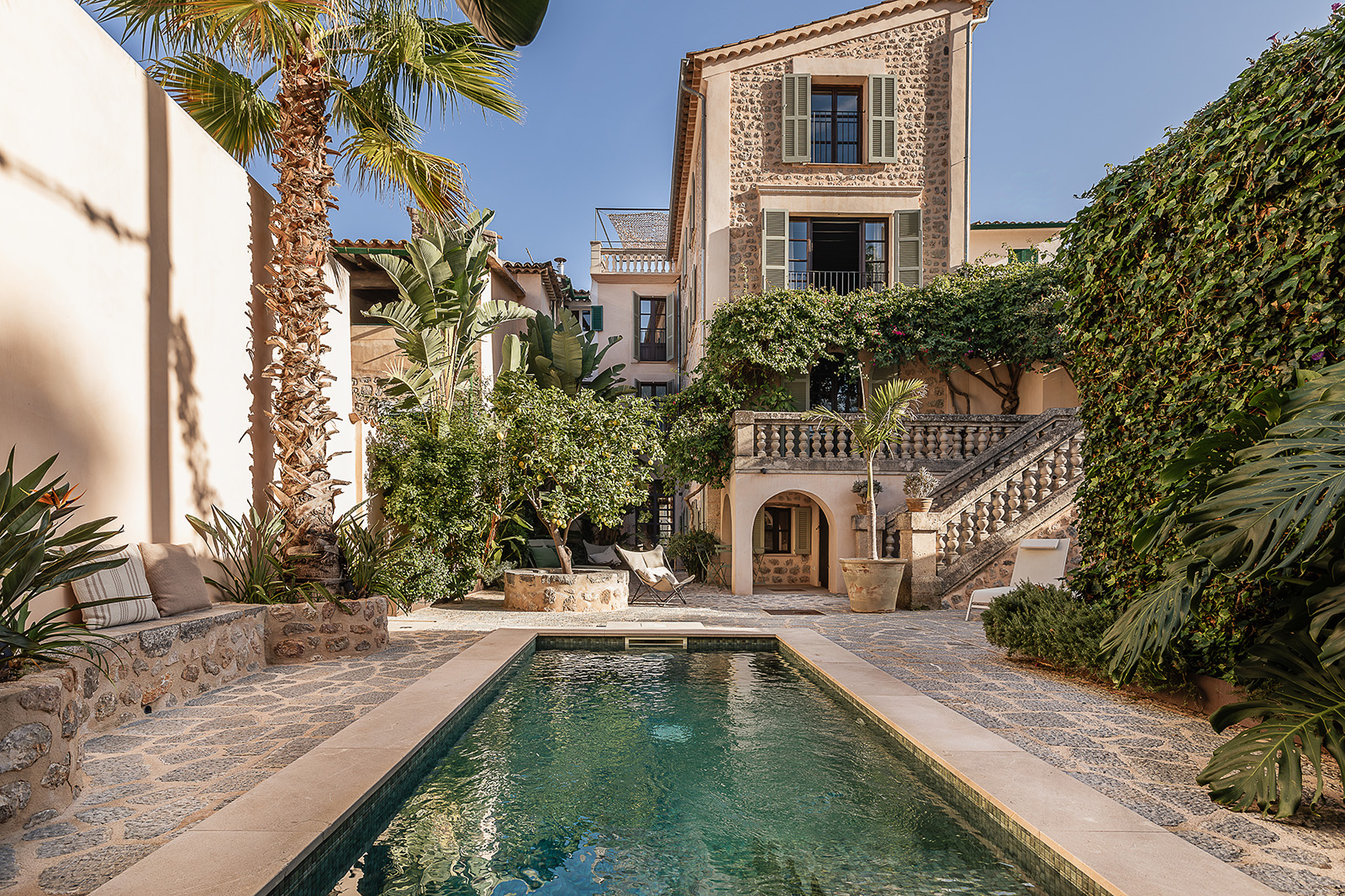 Historic stonework and contemporary craft converge in this restored townhouse in Sóller