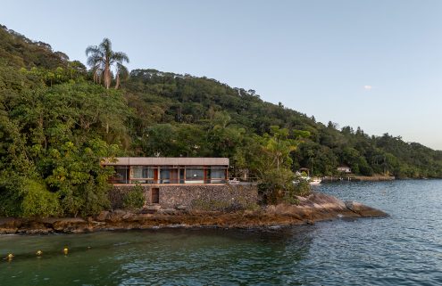 Dive into the South Atlantic from this concrete coastal home