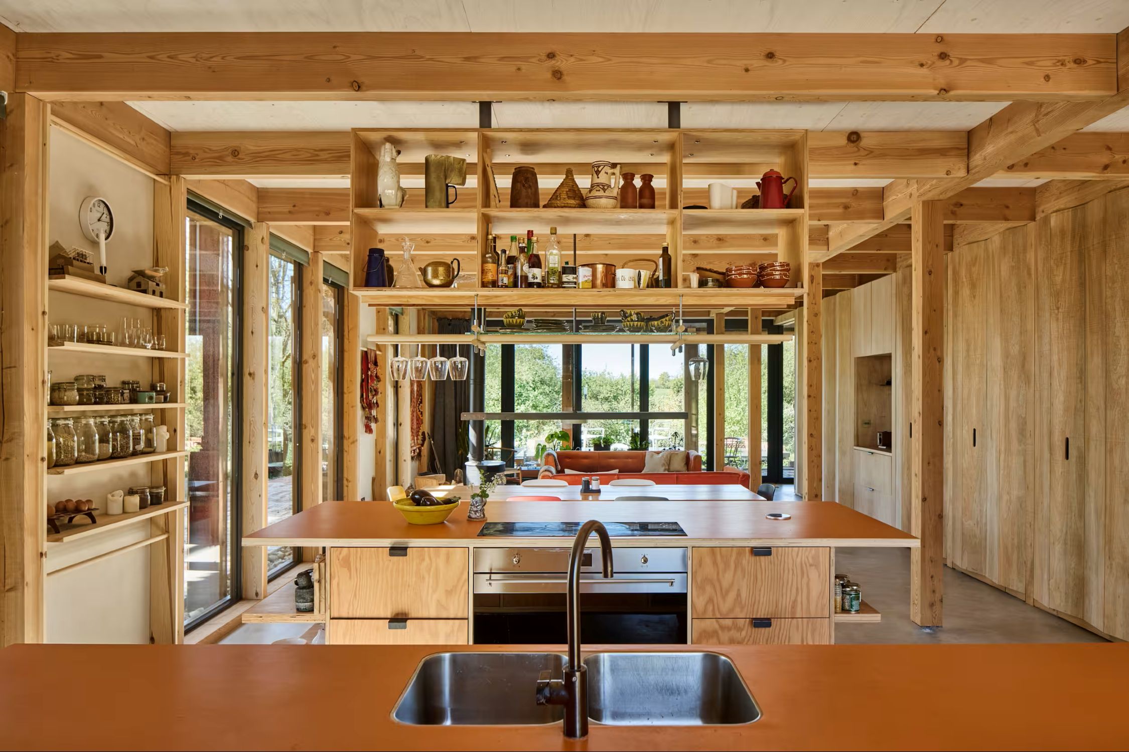 A paragon of adaptive reuse, this woody property retains its agricultural character
