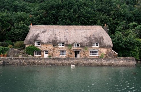 A fisherman’s cottage on the banks of the River Dart is for sale