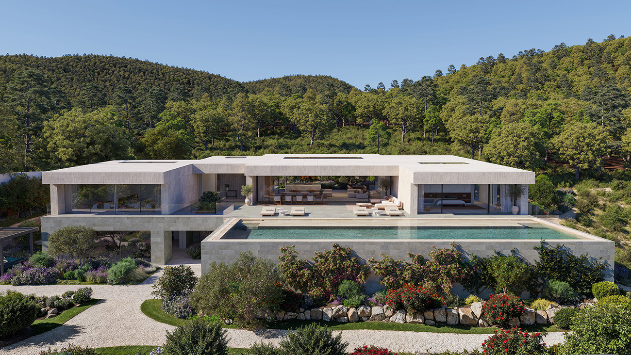 An Ibiza estate nabbed John Pawson and David Chipperfield to design three private villas