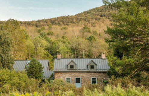 This 1783 cottage sits on 155 acres of Catskills landscape
