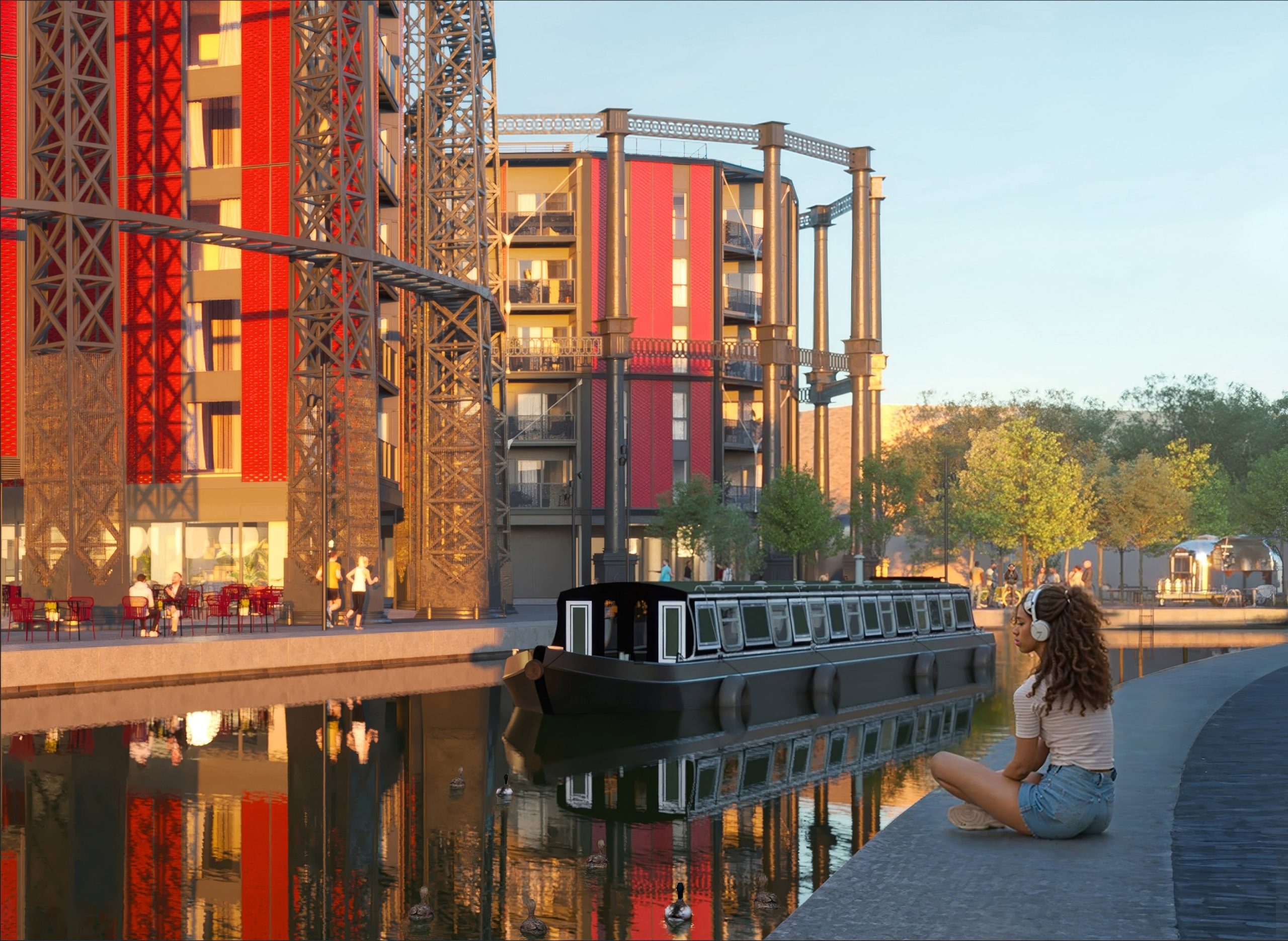 A new gasholder residence has launched in London